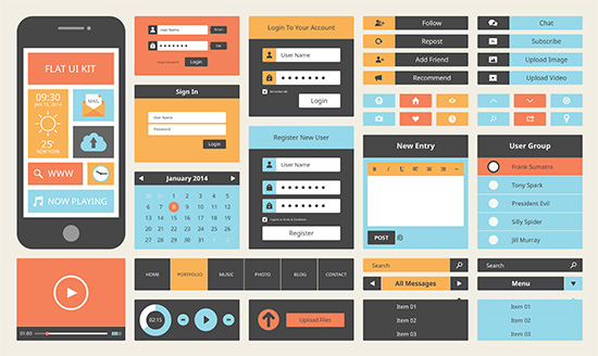 Tendencias UI Moderna y Diseño Plano